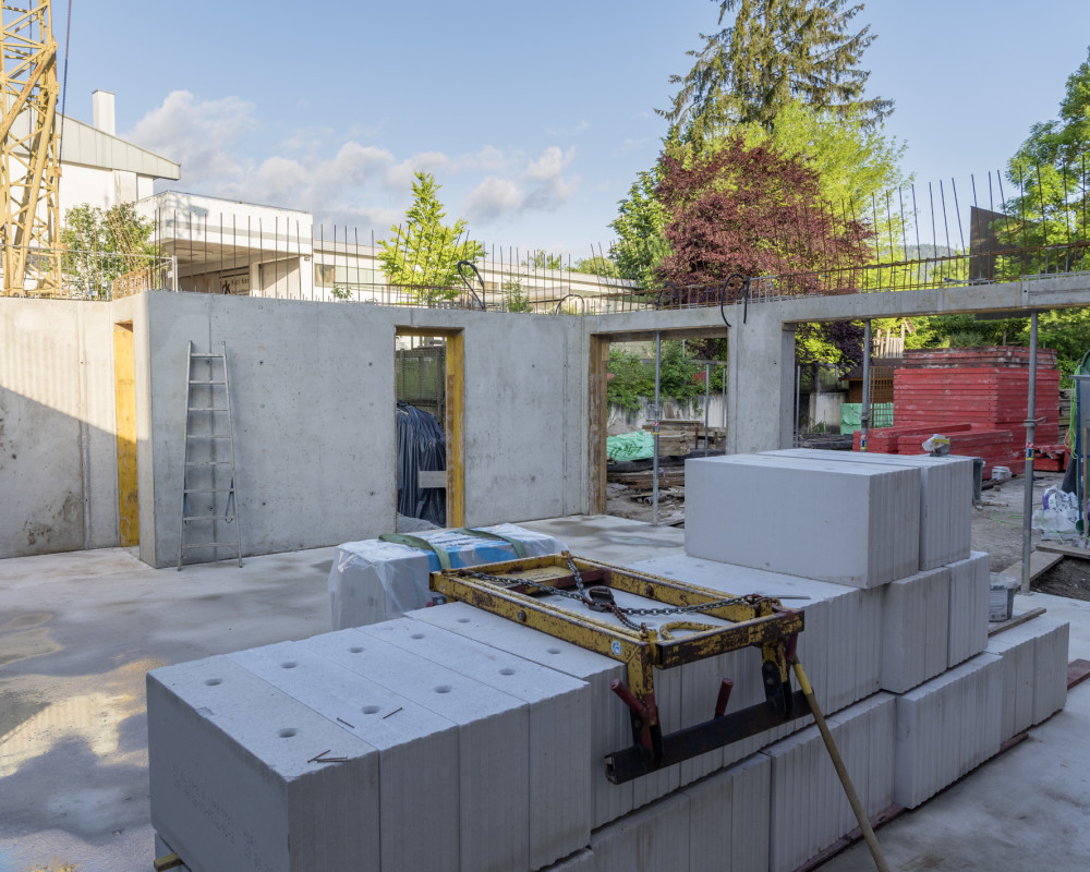 Die Wände sind fertig