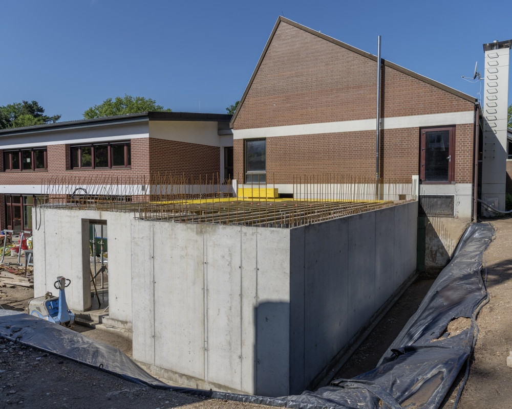 Die Decke wird geschalt