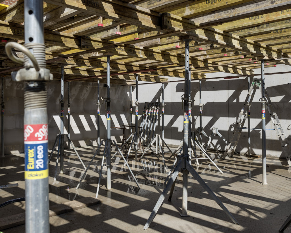 Die Decke wird geschalt