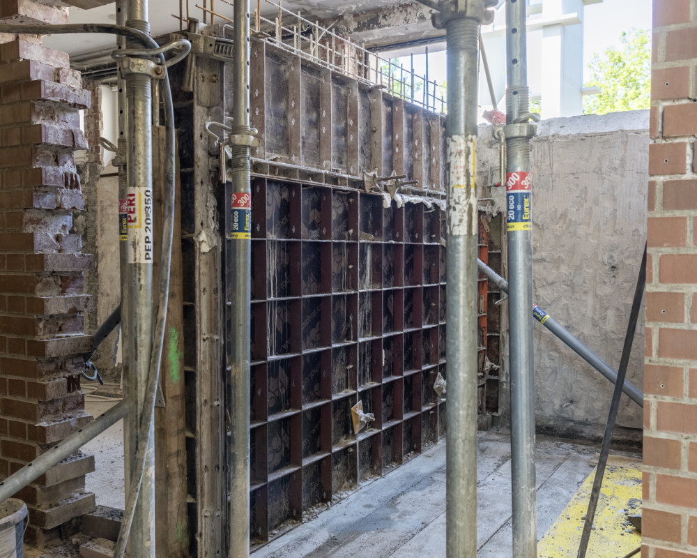 Die Wand wird eingezogen