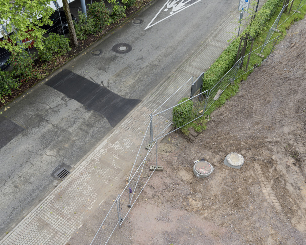 Der neue Abwasseranschluß ist gelegt.