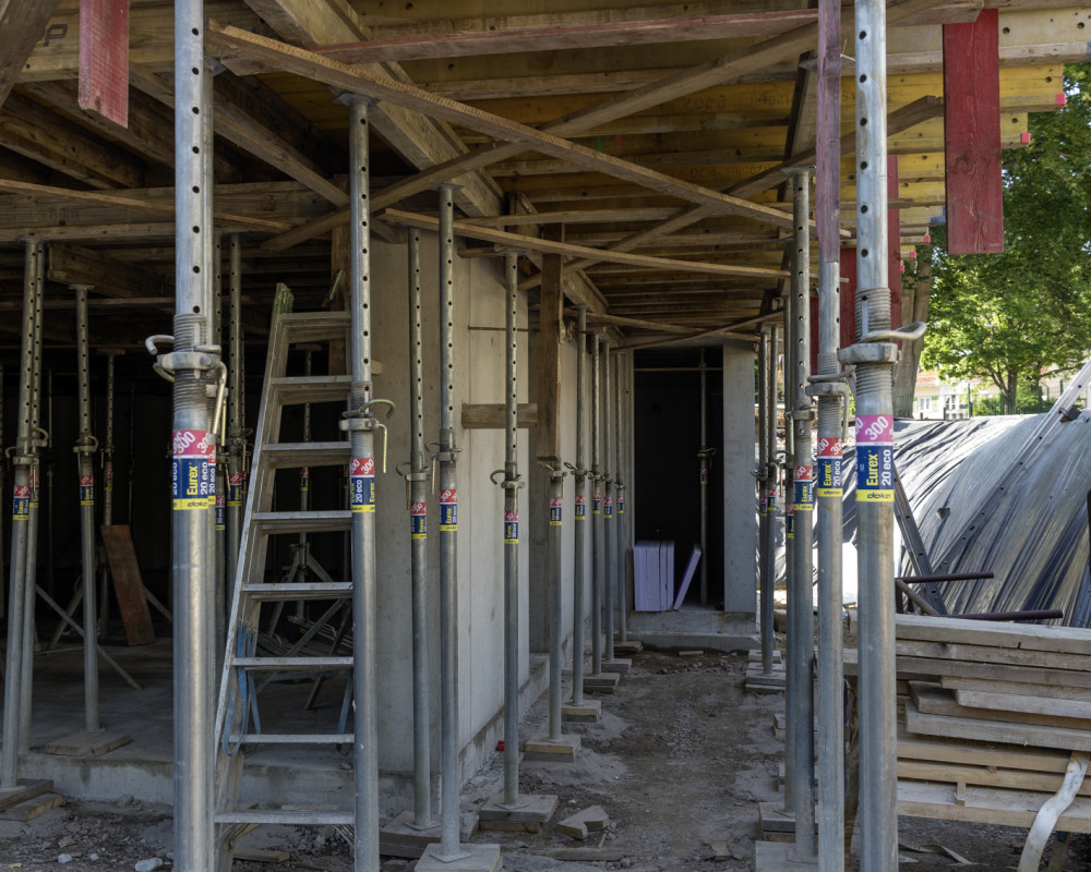 Deckenschalung und Armierung