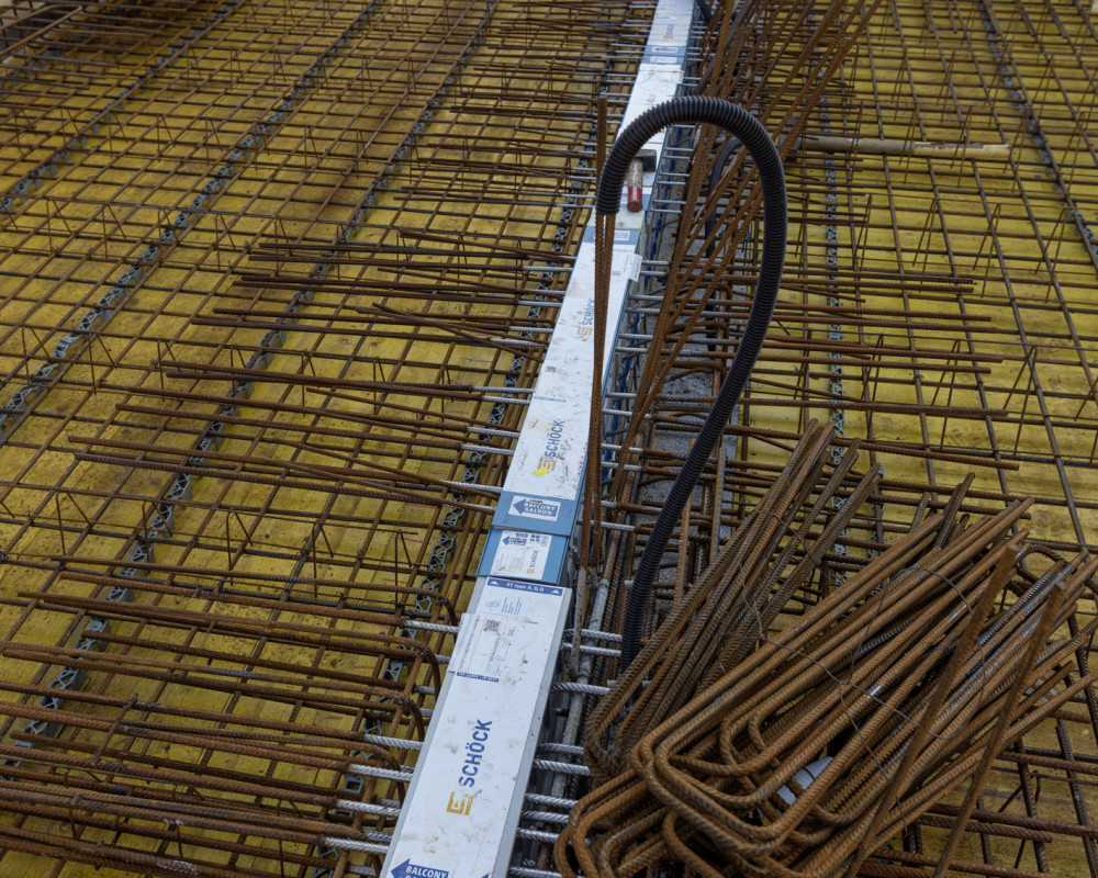 Deckenschalung und Armierung