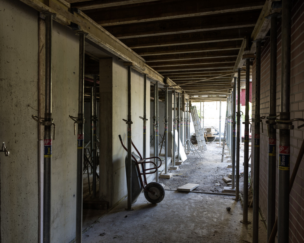 Deckenschalung und Armierung