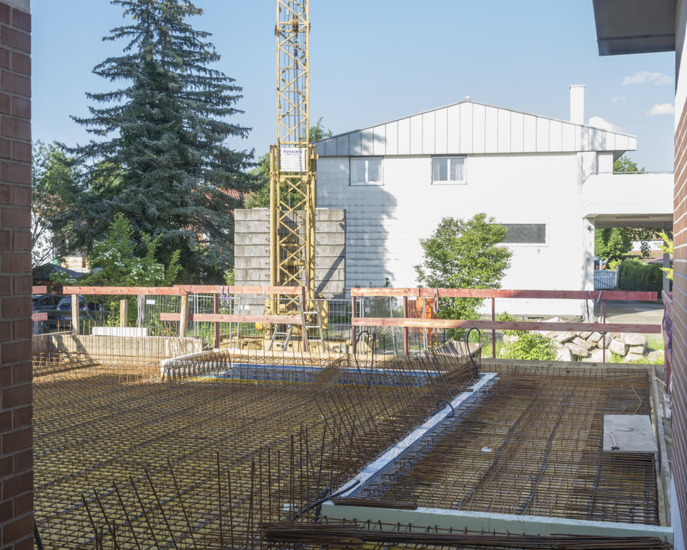 Deckenschalung und Armierung