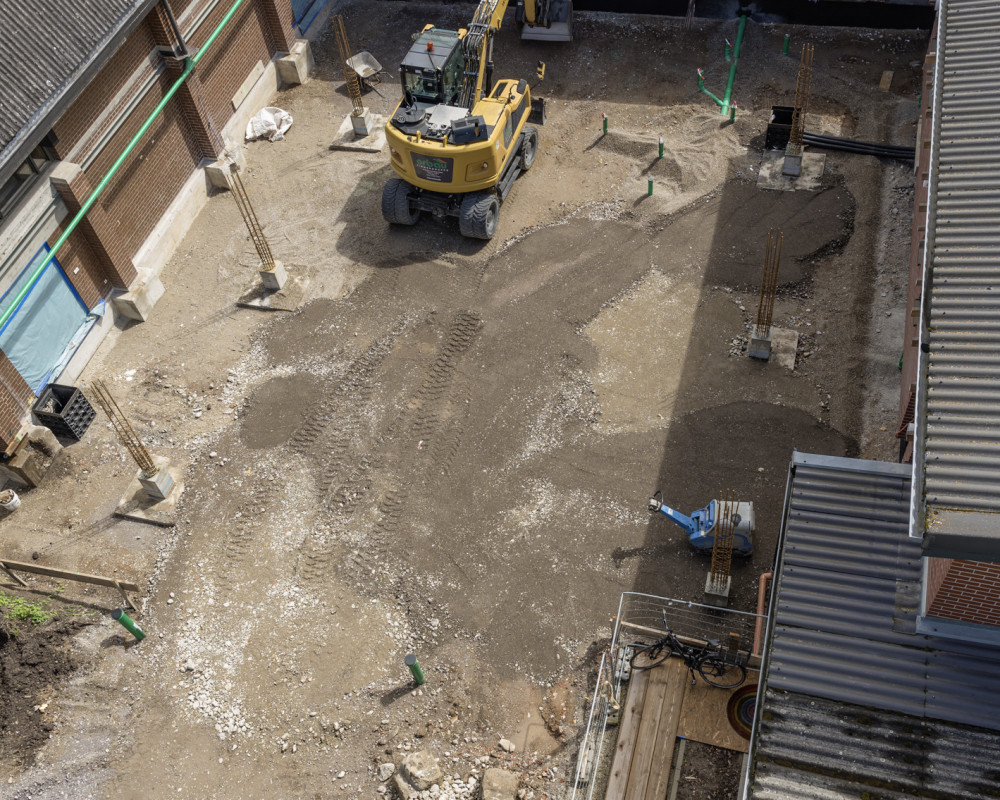 Fundamente und Abwasserrohre