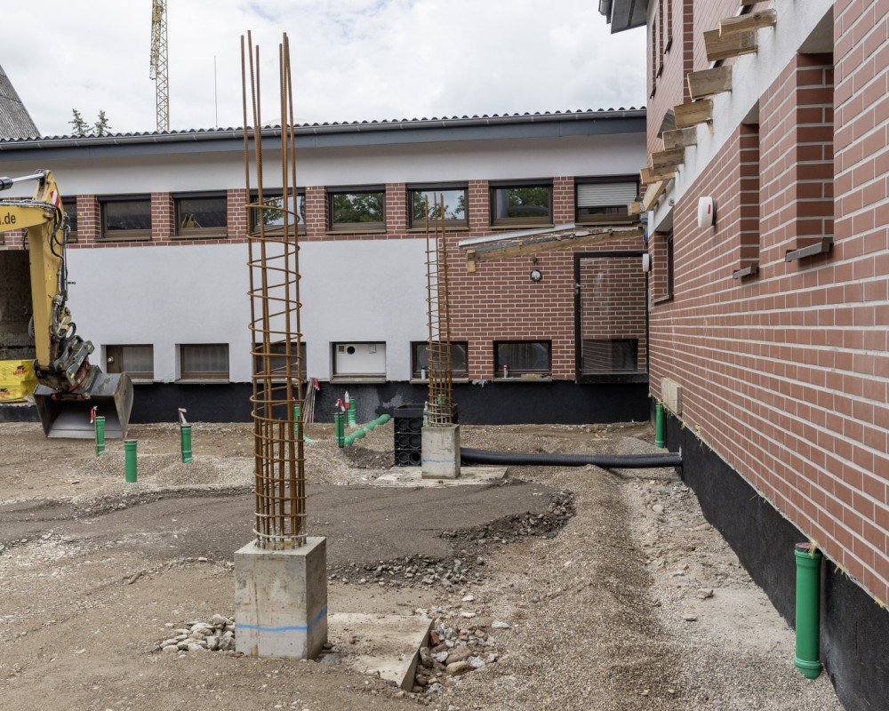 Abwasser und Fundament