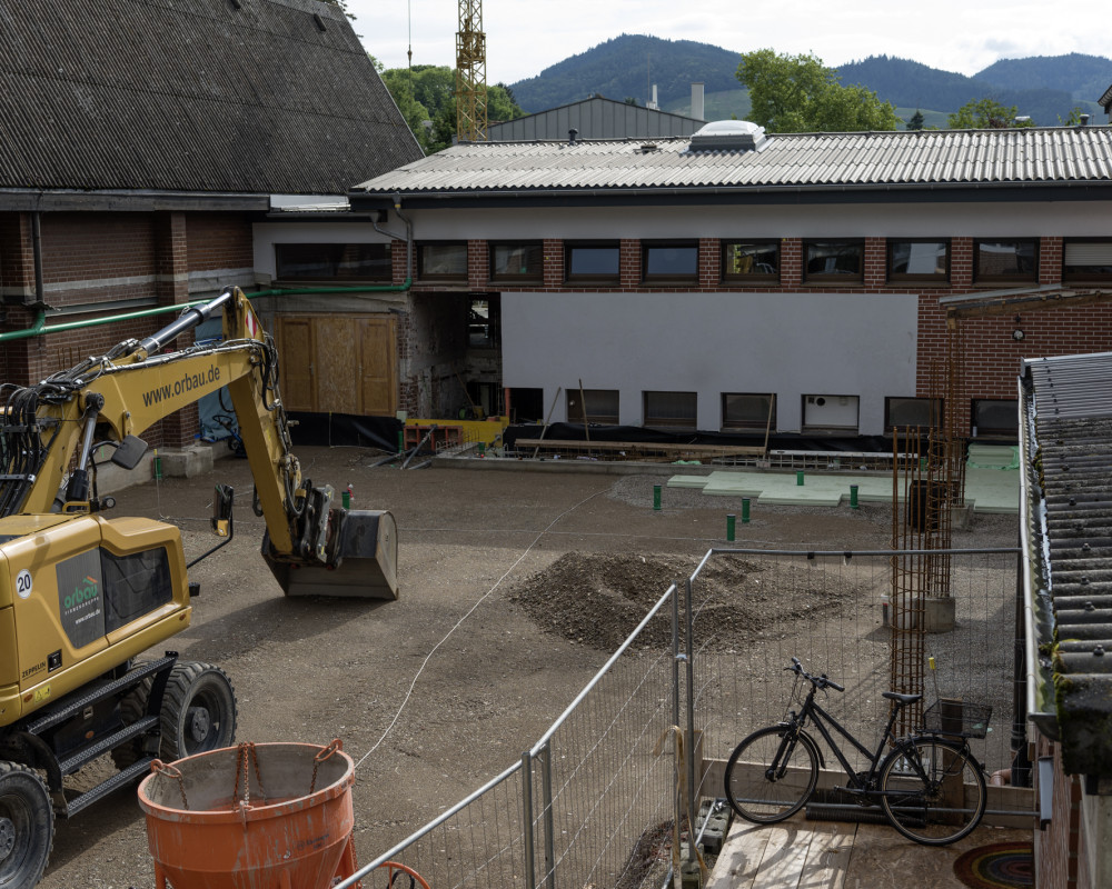 Die Bodenplatte wird vorbereitet