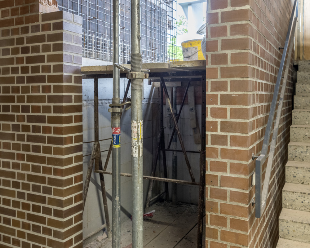 Die Wand wird geschalt