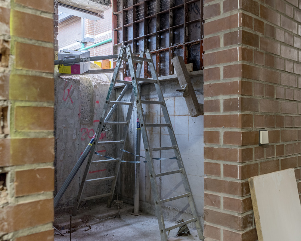 Die Wand wird geschalt