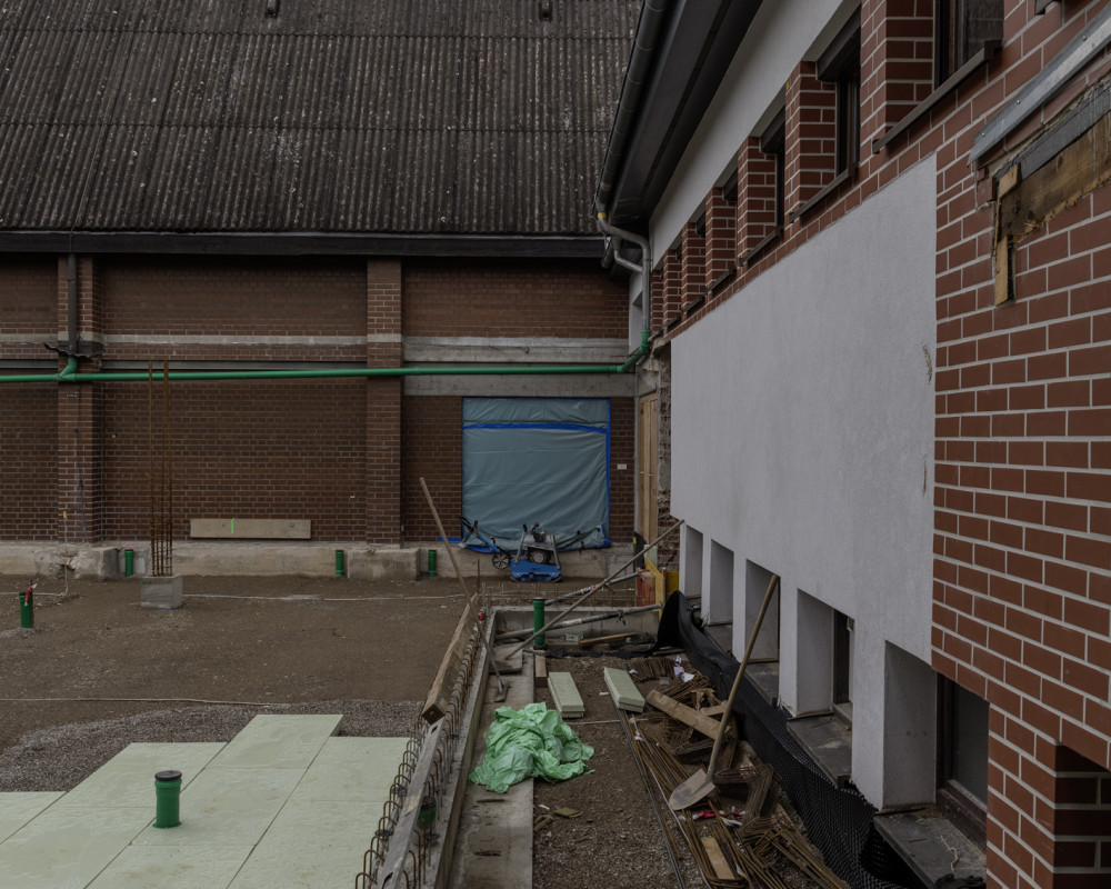 Die Bodenplatte wird vorbereitet