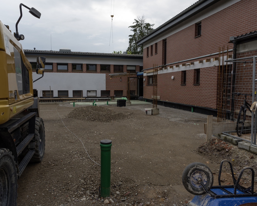 Die Bodenplatte wird vorbereitet