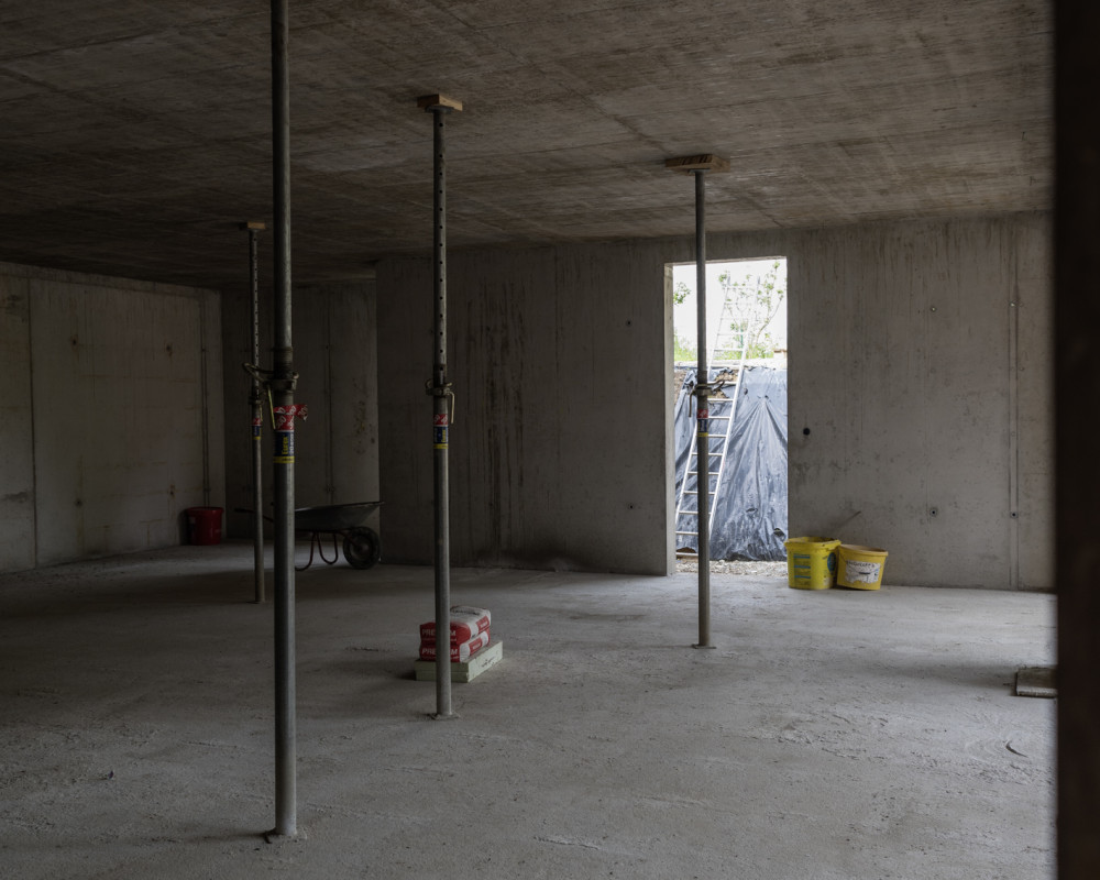 Die Decke ist ausgeschalt