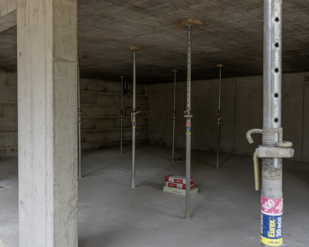 Die Decke ist ausgeschalt