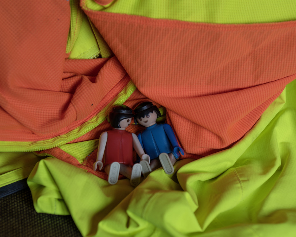 "Das ist eine kuschelige Jacke!"