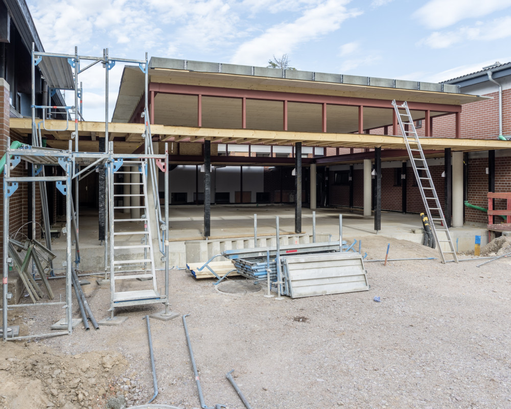 Das Dach wird abgedichtet