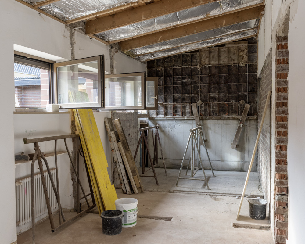 Die Schachtwand ist nun fertig geschalt.