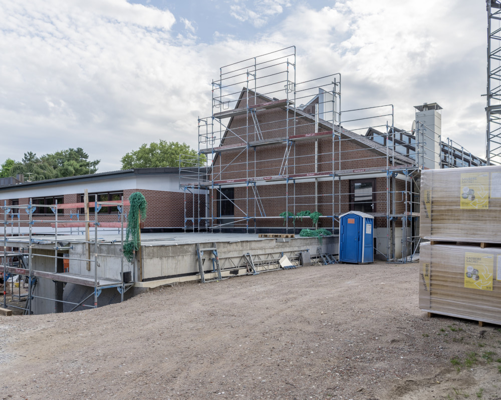 Das Gerüst wird gestellt