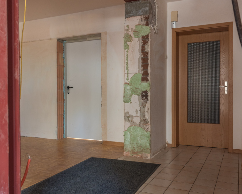 Die Wände vom Drucker- und Kopierraum wurden herausgebrochen