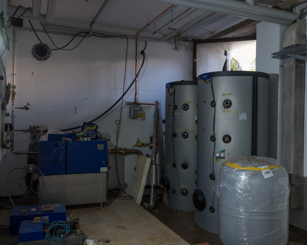 Die alte Heizunganlage ist abgebaut