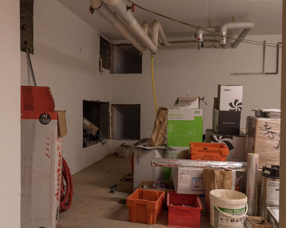 Die alte Heizunganlage ist abgebaut