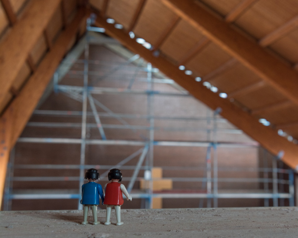 "Uiuiui, sind das viele Gerüststangen!"