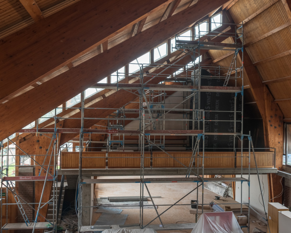 Das Gerüst wurde gestellt.
