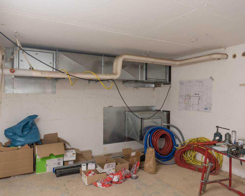 Die neue Heizungs-Lüftungsanlage wurde installiert