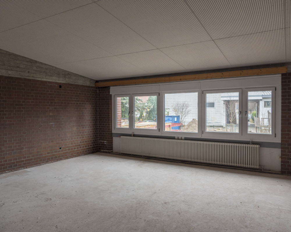 Die Schallschutzdecke wurde eingebaut