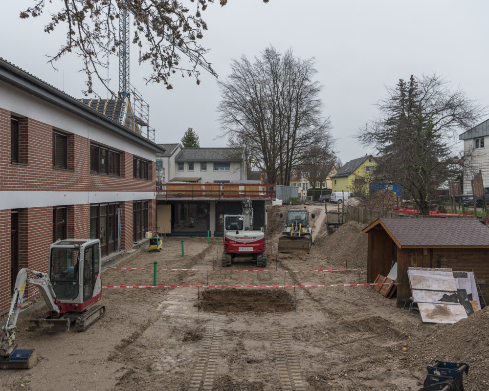 Der Einbau der Rigolen wird vorbereitet