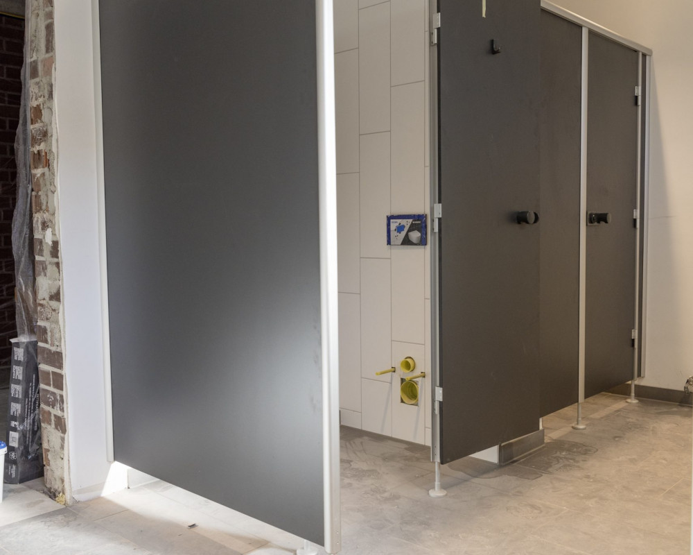 Die Trennwände wurden eingebaut.