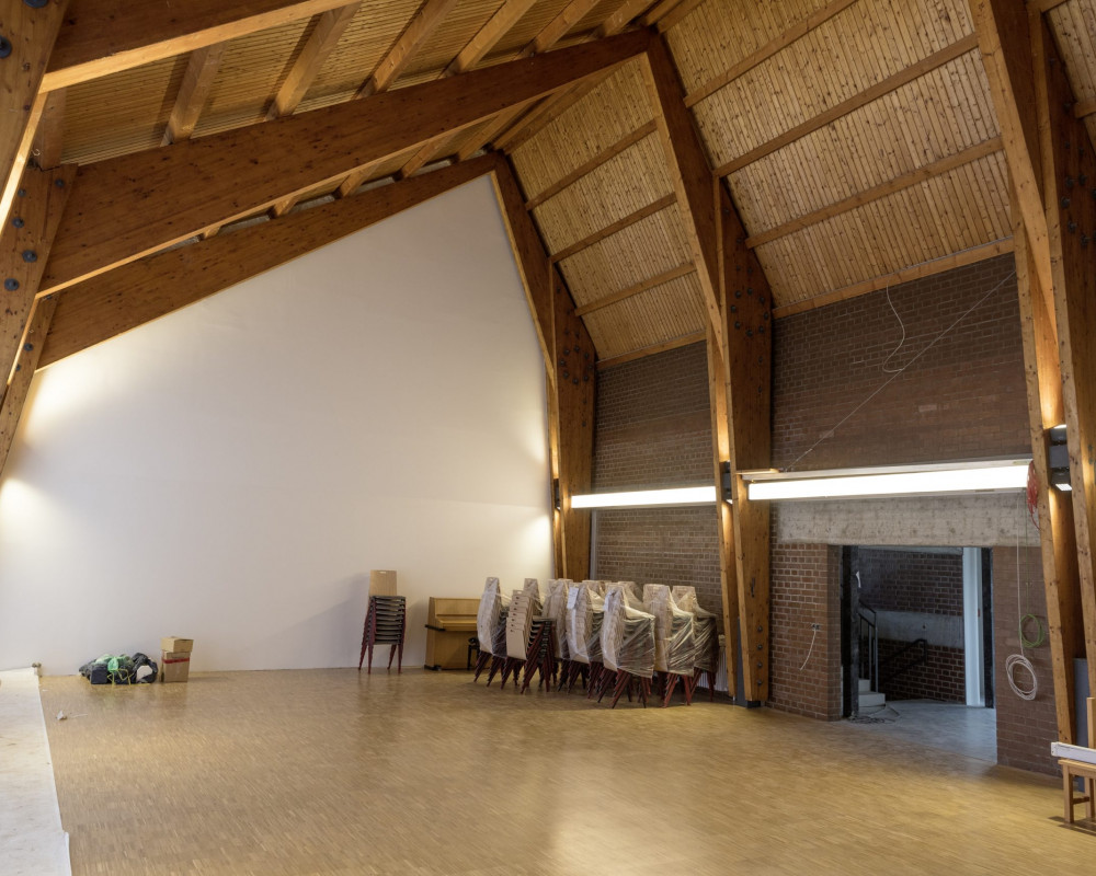 Der Gemeindesaal ist nun leergeräumt.